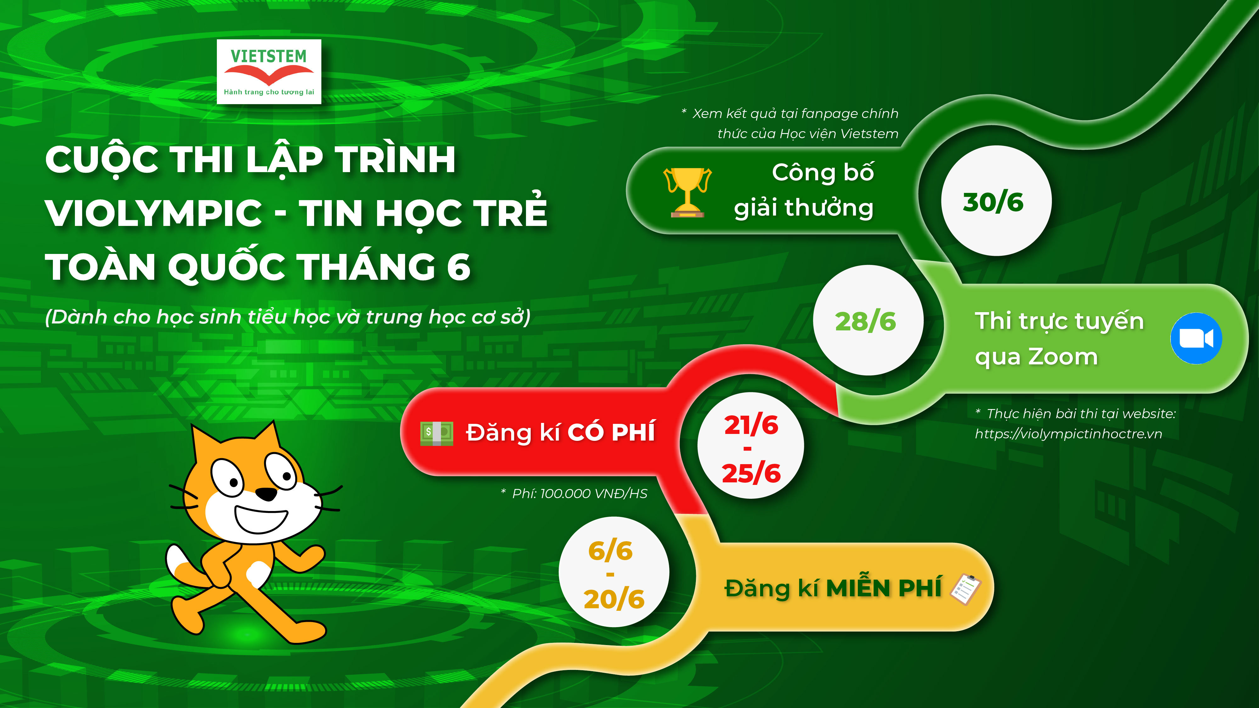 Thể lệ cuộc thi Violympic Tin học trẻ Tháng 6 năm 2025